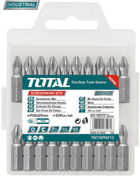 TOTAL Set biti TOTAL PZ2 25 mm, S2, magnetici, 20 bucati (Industrial) (TAC16PZ213) Surubelnita