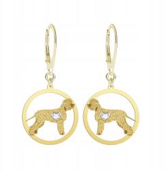 Mejk Jewellery Ír vízi spániel fülbevaló Arany 925 Ajándék Ékszer Ingyenes gravírozás (KR R2263-zl,)