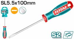 TOTAL Surubelnita dreapta TOTAL S2 SL5.5x100 mm, varf magnetic, maner ergonomic (TSDSL5100) Surubelnita