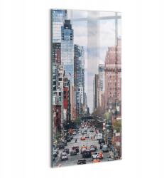 Wallfluent Edzett Üveg Kép Falra Hobbi Hálószobába Város utcái New York (010010010250100075463)
