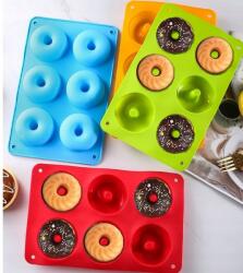 SD Forma Fánk, Donut, Muffin, Sütemény Készítéséhez (SILIKONOW PÓŁKOLADO CIAST CZEKOLADY)