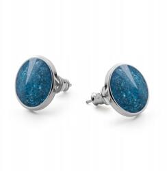 Giorre Ezüst Stiftes Fülbevaló Midnight Blue Platina Kristályokkal Giorre