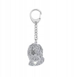 Mejk Jewellery Ezüst kulcstartó Barbet kutyával Francia Bizonyított Kutya 925 Nő Gravírozás (BRELOK BARBET)