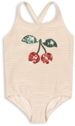 Konges Sløjd Costum de baie intreg fara maneci cu protectie UV 50+ - JADE - ROSE STRIPE - Konges Sløjd
