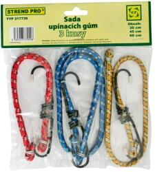 Strend Pro Set corzi elastice Strend Pro 8 mm cu carlige din otel, 3 buc (30/45/60 cm) (217739)