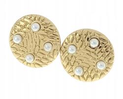 Xuping 948 Arany színű, nemesacél "celeb" fülbevaló gyöngyökkel, bedugós