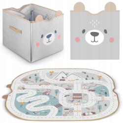 Nukido NK-408 Játékszervező és játszószőnyeg 2 az 1-ben szürke (740801)