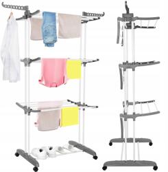 Springos Függőleges Mosó-szárítógép Összecsukható Álló Ruházat 24 rúd (HA7453) Ruhaszárító