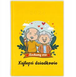 FunnyCase Naptár tervező 2026 nagyszülőknek, citromsárga, A5 (Kalendarz Cytrynowy NAJLEPSI DZIADKOWIE)