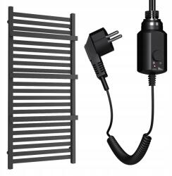 M&C Xul 1150/530 Elektromos Fűtőtest, Matt Fekete 300W Fekete Fűtőpatron (XUL 115/53 CZARNY MAT+GRZAŁKA 300W CZARNA 24H)