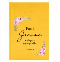  Naptár A5 2026 Citrom tervező Tanárnak Legjobb Név Varázsló (Planer 2026 Cytrynowy Najlepszy Imię)