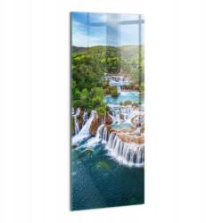 Wallfluent Üvegkép Konyhába Dekorációs Vízesések és a Krka folyó Horvátország 50x125 (010010010180100277312)
