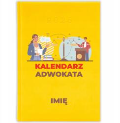 FunnyCase Könyvnaptár 2026 Ügyvéd Naptár Citrom tervező Ajándék Minták (Kalendarz Cytrynowy KALENDARZ ADWOKATA)