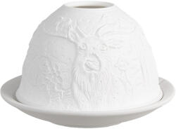 Clayre & Eef Candela alba portelan alb Ren 12x8 cm (6CE1834deco)