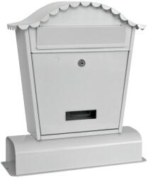 Strend Pro Cutie postala metalica Hubert B alba, cu tub pentru ziare si pliante (217859)