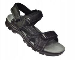 SKOTNICKI Férfi szandál tépőzárral, állítható rüsztpántokkal, bőr talpbetéttel 1294BK méret 44 (S-4-1294bk)