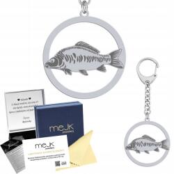 Mejk Jewellery Ezüst kulcstartó Ponty 925 Ékszer Ajándék Nő Gravírozás Ingyenes (brelok srebrny do kluczy z rybą Karp)