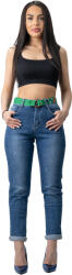 Pantaloni Chic Blugi Dama Mom Fit Albastri inchis Emma