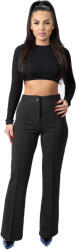 Pantaloni Chic Pantaloni Eleganti Negru cu Talie Inalta Madelyn