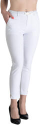 Pantaloni Chic Pantaloni Alyssa Albi Eleganti Marime Mare