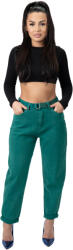 Pantaloni Chic Blugi Dama Boyfriends Verzi Allegra