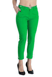 Pantaloni Chic Pantaloni Alyssa Verde Eleganti Marime Mare
