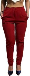 Pantaloni Chic Pantaloni Cu Pliuri In Talie Rosu Valeria