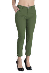 Pantaloni Chic Pantaloni Alyssa Kaki Eleganti Marime Mare