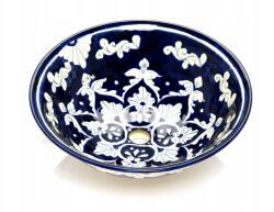 Cerames Mexikói mosdókagyló kerámia fürdőszobai pultra, sötétkék Cristal (UN-PELNA-C1)