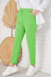 Pantaloni Chic Pantaloni Dama Gabriella Cu Elastic In Talie, Verzi