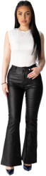 Pantaloni Chic Pantaloni Evazati din Piele Ecologica Negri Lucy