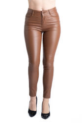 Pantaloni Chic Pantaloni Dama Imitatie Piele Maro Bella Vatuiti