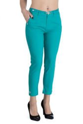 Pantaloni Chic Pantaloni Alyssa Albastru Turcoaz Eleganti Marime Mare