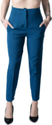 Pantaloni Chic Pantaloni Annalise Albastri Cu Pliuri In Talie