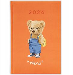 FunnyCase Könyvnaptár 2026 Nerd Narancssárga Tervező Ajándék Minta Mix (Kalendarz Pomarańczowy NERD)