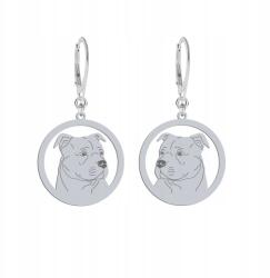 Mejk Jewellery Ezüst Amstaff Fülbevaló Női 925-ös Finomságú Ékszer Ingyenes Gravírozással (Kolczyki Srebrne)