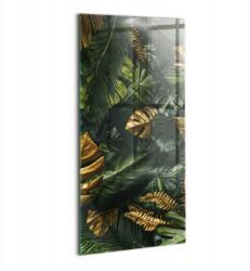 Wallfluent Üveg Fotókép Nappaliba Ajándék Ötlet Dzsungel Levelek 50x100 (010010010170100088555)