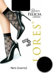 Lores Mintás zokni Lores Felicia 20 Den fekete
