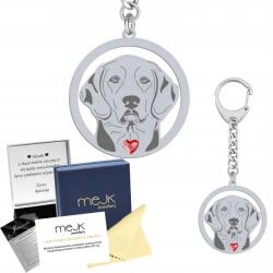 Mejk Jewellery Ezüst kulcstartó kutyával Kutya Lengyel 925 Ékszer Ajándék Nő Gravírozás (breloczek srebrny z psem Ogar Polski)