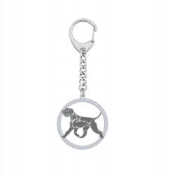 Mejk Jewellery Ezüst kulcstartó schnauzer óriás 925 ékszer Gravírozás Ingyenes (Sznaucer Olbrzym - Giant Schnauzer)