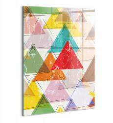 Wallfluent Fotó-Üveg Kép Falra Irodába Gyönyörű Háromszögek geometriai minta (010010010240100075030)