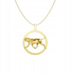 Mejk Jewellery Arany nyaklánc kutyával Mastino Napoletano 925 Ajándék ékszer Gravírozás (Naszyjnik z Mastifem Neapolitańskim)