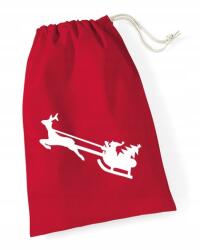  Mikulás zsák piros Xxs 10x15 cm ajándék (CHRISTMAS-SANIE2_WHT|WM115-RED-XXS)