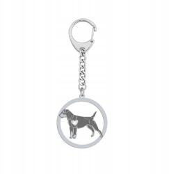 Mejk Jewellery Ezüst kulcstartó kutyával Német vadász terrier 925 Ékszer Gravírozás (Brelok z Niemiecki Terier Myśliwski)