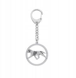 Mejk Jewellery Amerikai bulldog kulcstartó Ezüst925 Ajándék Gravírozás Ingyenes (BE R592)