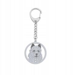 Mejk Jewellery Ezüst kulcstartó ausztrál terrier 925 Ajándék Gravírozás Ingyenes (Terier Australijski)
