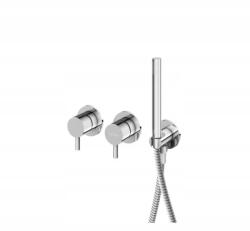 KOHLMAN Fali Kádkeverő Termosztátos Zuhanyváltóval Kohlman Króm Két Karos (QW260A)