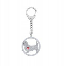 Mejk Jewellery Ezüst kulcstartó kutyával Irish Glen of Imaal Terrier 925 Ajándék (brelok z psem Irish Glen of Imaal Terrier)