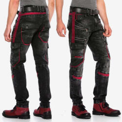 Cipo & Baxx pantaloni barbati CD561 L: 32 negri Negru 34