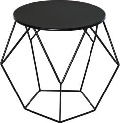 HomCom Masuta geometrica in stil nordic din otel rezistent la rugina 54x54x44cm, negru HOMCOM | Aosom Romania (833-564) Masa de cafea